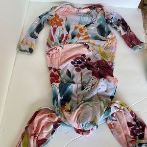 Posh Peanut Floral Kids Pajamas Nightgown - Multicolor